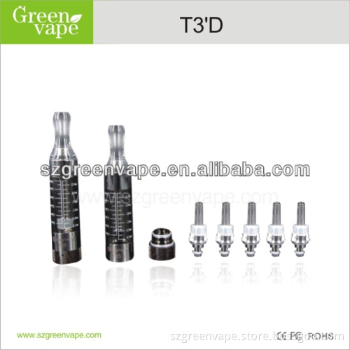 2014 new product Bottom Dual Coil original Kanger T3D clearomizer 1.5ohm